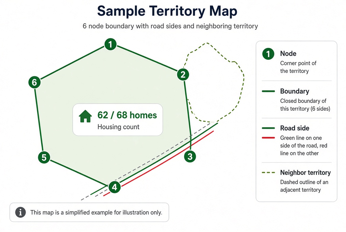Sample Territory Map Diagram