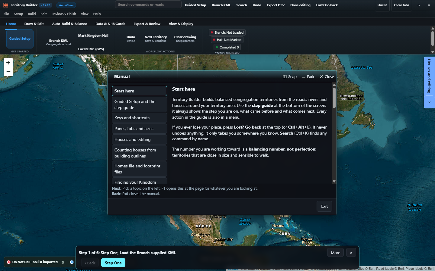 Territory Builder Built-in Interactive Manual
